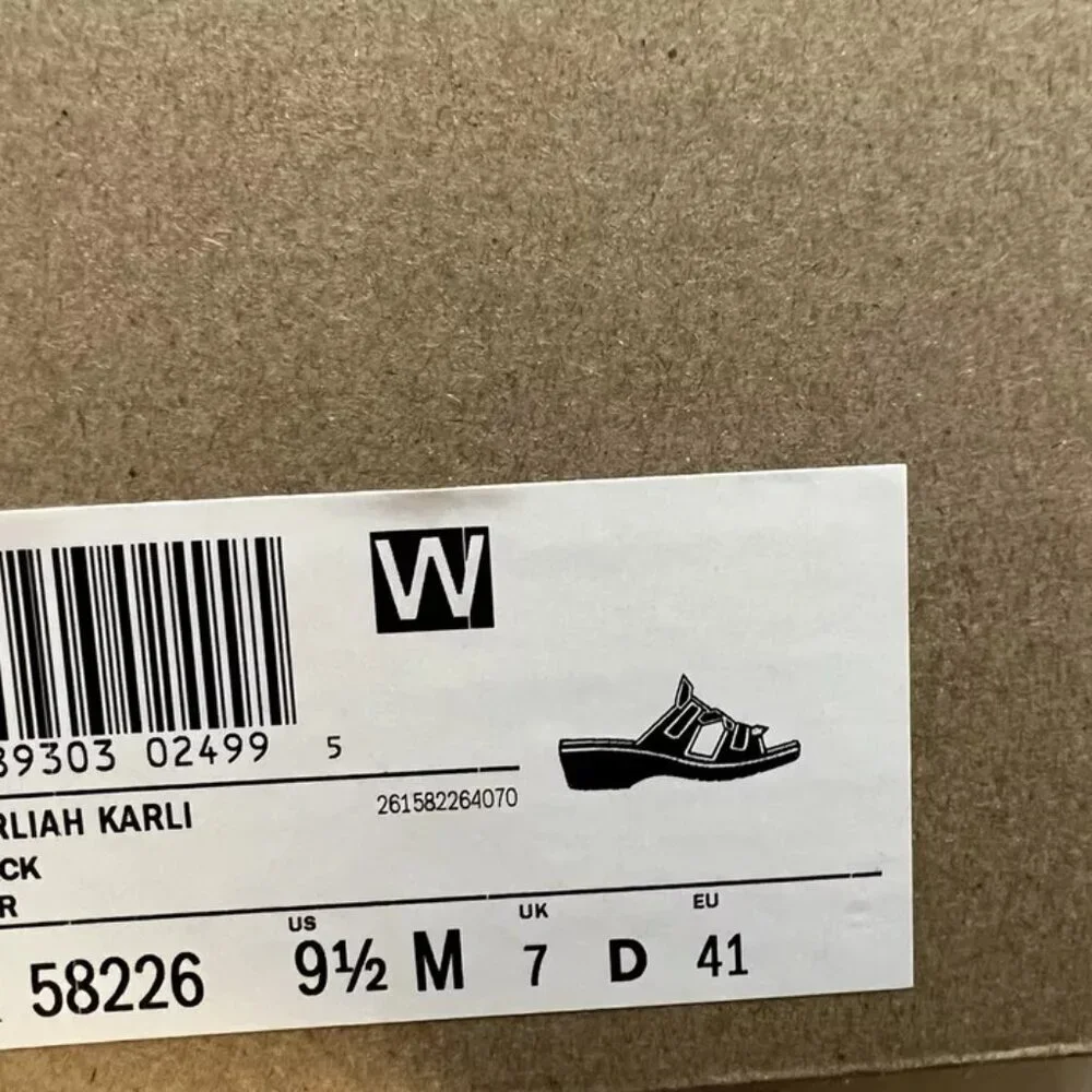 Clarks Womens Merliah Karli Sandal Black Size 9.5 M